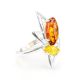 Geometric Multicolor Amber Ring In Sterling Silver The Pegasus, Ring Size: 8.5 / 18.5, image , picture 4