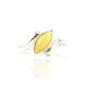 Sterling Silver Ring With Honey Amber The Amaranth, Ring Size: 6 / 16.5, image , picture 2
