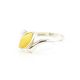Sterling Silver Ring With Honey Amber The Amaranth, Ring Size: 8.5 / 18.5, image , picture 3