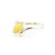 Sterling Silver Ring With Honey Amber The Amaranth, Ring Size: 6 / 16.5, image , picture 3