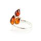 Floral Amber Ring In Sterling Silver The Verbena, Ring Size: 11.5 / 21, image , picture 4