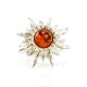 Sterling Silver Ring With Cognac Amber The Helios, Ring Size: 9.5 / 19.5, image , picture 3