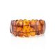 Cognac Amber Flat Beaded Stretch Bracelet, image , picture 3