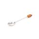 Cognac Amber Spoon In Sterling Silver, image , picture 6