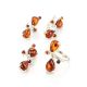 Cognac Amber Ring In Sterling Silver The Symphony, Ring Size: 11 / 20.5, image , picture 4