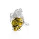 Handmade Green Amber Ring In Sterling Silver The Dew, Ring Size: Adjustable, image , picture 4