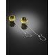 Dangles Amber Earrings With Sterling Silver With Inclusions The Clio, image , picture 2