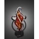 One Size Amber Ring In Sterling Silver The Rialto, Ring Size: Adjustable, image , picture 2