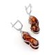 Drop Amber Earrings In Sterling Silver The Lagoon, image , picture 3