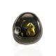 Adjustable Silver Ring With Green Amber The Glow, Ring Size: Adjustable, image , picture 3