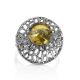 Bold Silver Ring With Lemon Amber The Venus, Ring Size: 9.5 / 19.5, image , picture 5