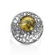 Bold Silver Ring With Lemon Amber The Venus, Ring Size: 11 / 20.5, image , picture 5