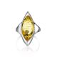 Sterling Silver Ring With Luminous Lemon Amber The Taurus, Ring Size: 8 / 18, image , picture 4