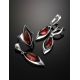 Chic Silver Pendant With Cognac Amber The Taurus, image , picture 6
