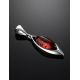Chic Silver Pendant With Cognac Amber The Taurus, image , picture 2