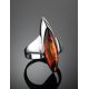 Cognac Amber Ring In Sterling Silver The Gaudi, Ring Size: 6 / 16.5, image , picture 2