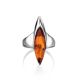 Cognac Amber Ring In Sterling Silver The Gaudi, Ring Size: 5 / 15.5, image , picture 4