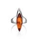 Cognac Amber Ring In Sterling Silver The Gaudi, Ring Size: 6 / 16.5, image , picture 4