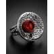 Dazzling Adjustable Amber Ring In Sterling Silver The Venus, Ring Size: Adjustable, image , picture 2