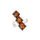 Sterling Silver Ring With Cognac Amber The Puzzle, Ring Size: 10 / 20, image , picture 3