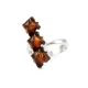 Sterling Silver Ring With Cognac Amber The Puzzle, Ring Size: 11.5 / 21, image , picture 4