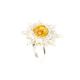 Sun Shaped Silver Ring With Lemon Amber The Helios, Ring Size: 13 / 22, image , picture 6
