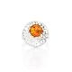 Opulent Silver Ring With Cognac Amber The Venus, Ring Size: 9.5 / 19.5, image , picture 4