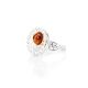Opulent Silver Ring With Cognac Amber The Venus, Ring Size: 11 / 20.5, image , picture 5