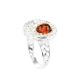 Opulent Silver Ring With Cognac Amber The Venus, Ring Size: 5.5 / 16, image , picture 3