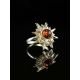Sterling Silver Ring With Cognac Amber The Helios, Ring Size: 5.5 / 16, image , picture 5