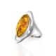 Bold Silver Ring With Lemon Amber The Sonnet, Ring Size: 6 / 16.5, image , picture 3