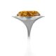 Bold Silver Ring With Lemon Amber The Sonnet, Ring Size: 8.5 / 18.5, image , picture 5