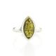 Lovely Silver Ring With Leaf Cut Amber The Amaranth, Ring Size: 6.5 / 17, image , picture 4