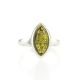 Lovely Silver Ring With Leaf Cut Amber The Amaranth, Ring Size: 9 / 19, image , picture 4