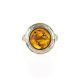 Sterling Silver Ring With Cognac Amber The Hermitage, Ring Size: 11.5 / 21, image , picture 2