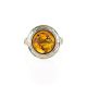 Sterling Silver Ring With Cognac Amber The Hermitage, Ring Size: 6.5 / 17, image , picture 2