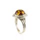 Sterling Silver Ring With Cognac Amber The Hermitage, Ring Size: 8 / 18, image , picture 4