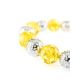Silver Ball Beaded Bracelet With Lemon Amber, image , picture 2