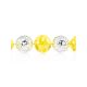 Silver Ball Beaded Bracelet With Lemon Amber, image , picture 5