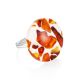 Cognac Amber Adjustable Ring With Jewelry Polymer The Dalmatian, Ring Size: Adjustable, image 