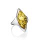 Sterling Silver Ring With Luminous Lemon Amber The Taurus, Ring Size: 6.5 / 17, image 