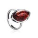 Glossy Sterling Silver Ring With Bright Cognac Amber The Amaranth, Ring Size: 8.5 / 18.5, image 