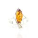 Lovely Amber Ring In Sterling Silver The Verbena, Ring Size: 5 / 15.5, image , picture 4