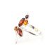 Cherry Amber Ring In Sterling Silver The Verbena, Ring Size: 9.5 / 19.5, image , picture 3