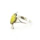 Green Amber Ring In Sterling Silver The Verbena, Ring Size: 5.5 / 16, image , picture 4