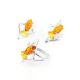 Geometric Multicolor Amber Ring In Sterling Silver The Pegasus, Ring Size: 10 / 20, image , picture 5