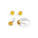 Bold Silver Ring With Cognac Amber The Rondo, Ring Size: 6 / 16.5, image , picture 5