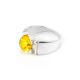 Lemon Amber Ring In Sterling Silver The Rondo, Ring Size: 8 / 18, image , picture 3