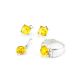 Lemon Amber Ring In Sterling Silver The Rondo, Ring Size: 11 / 20.5, image , picture 6