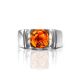 Stylish Silver Ring With Cherry Amber The Rondo, Ring Size: 6 / 16.5, image , picture 5